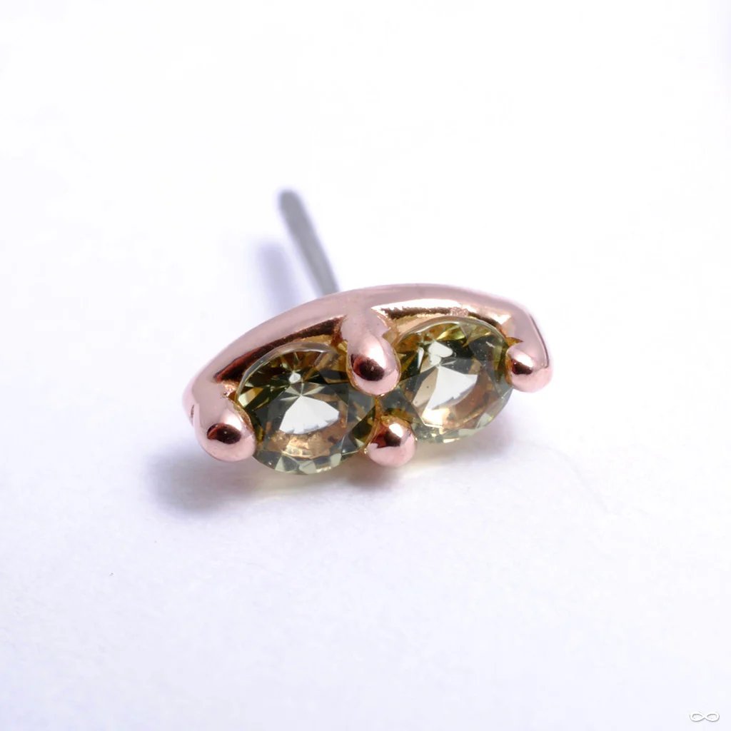 2 Stone Marquise Press-fit End in Gold from LeRoi - Image 16