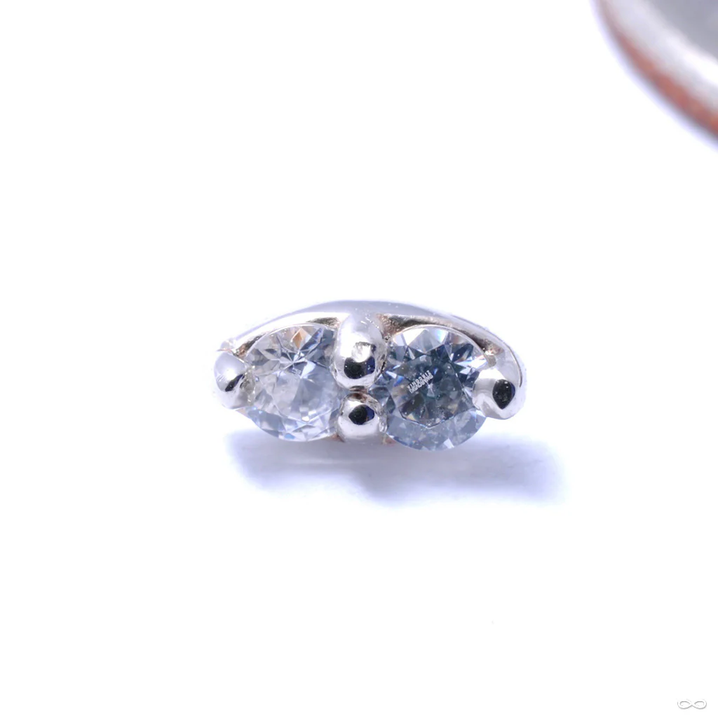2 Stone Marquise Press-fit End in Gold from LeRoi - Image 4