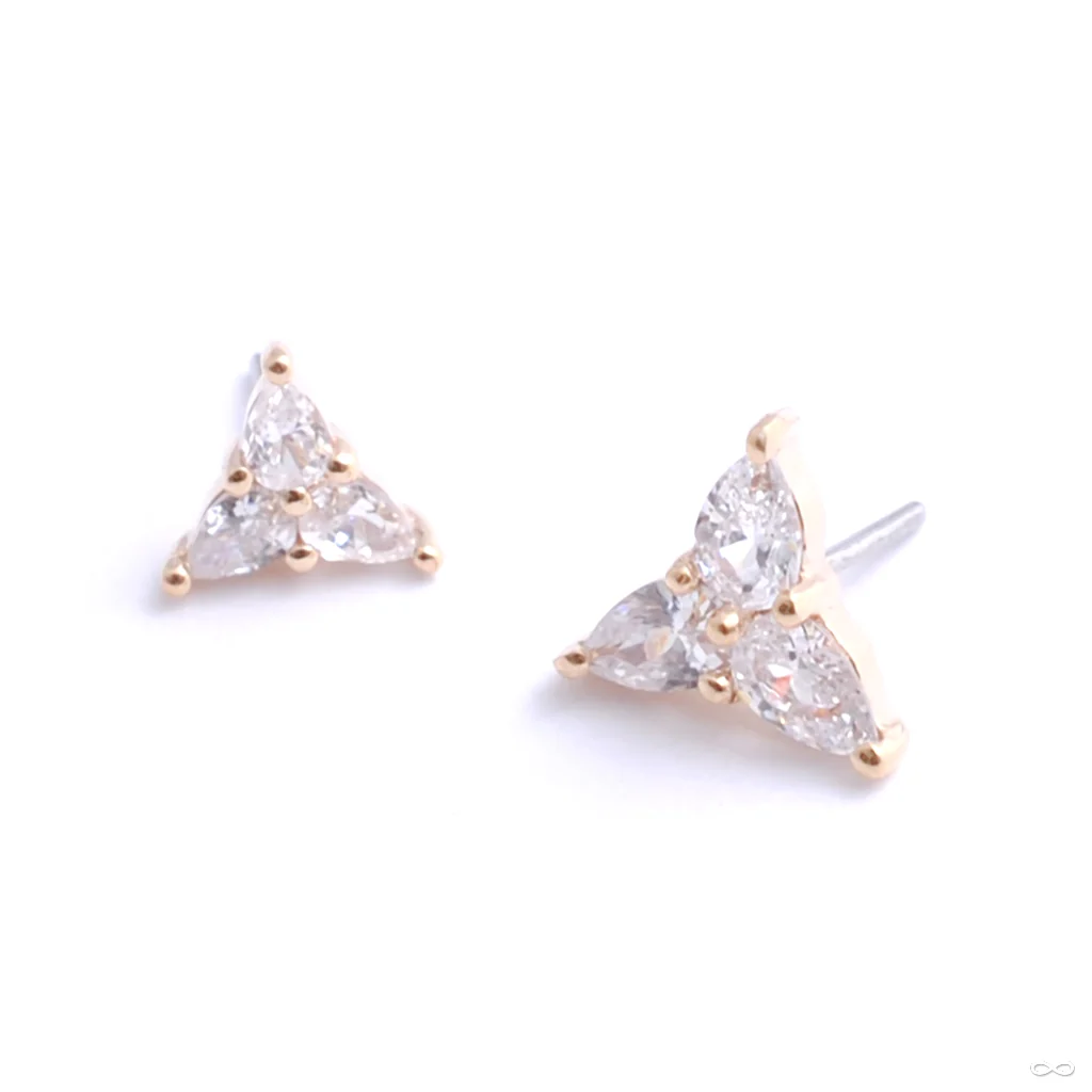 3 Little Pears Press-fit End in Gold from Buddha Jewelry - Image 4