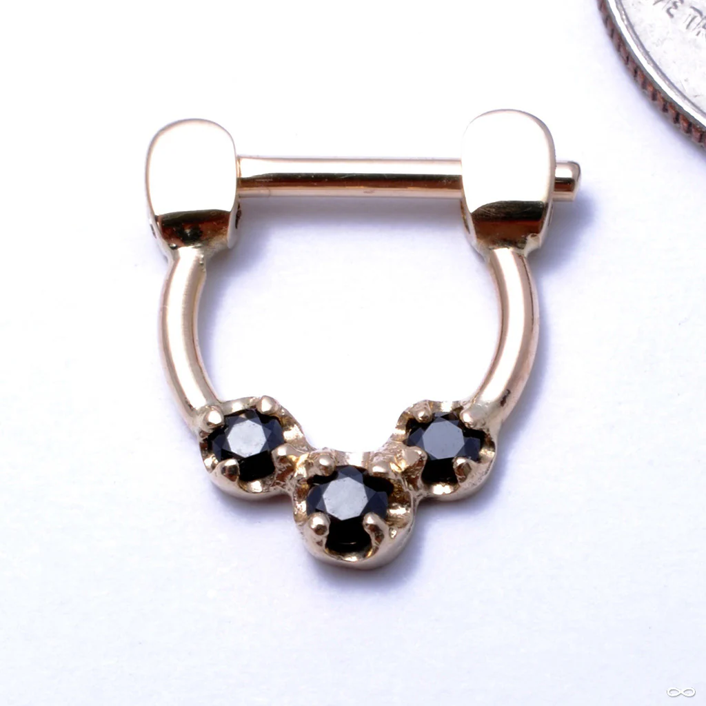 3 Stone Hinged Ring in Gold from Sacred Symbols - Image 2