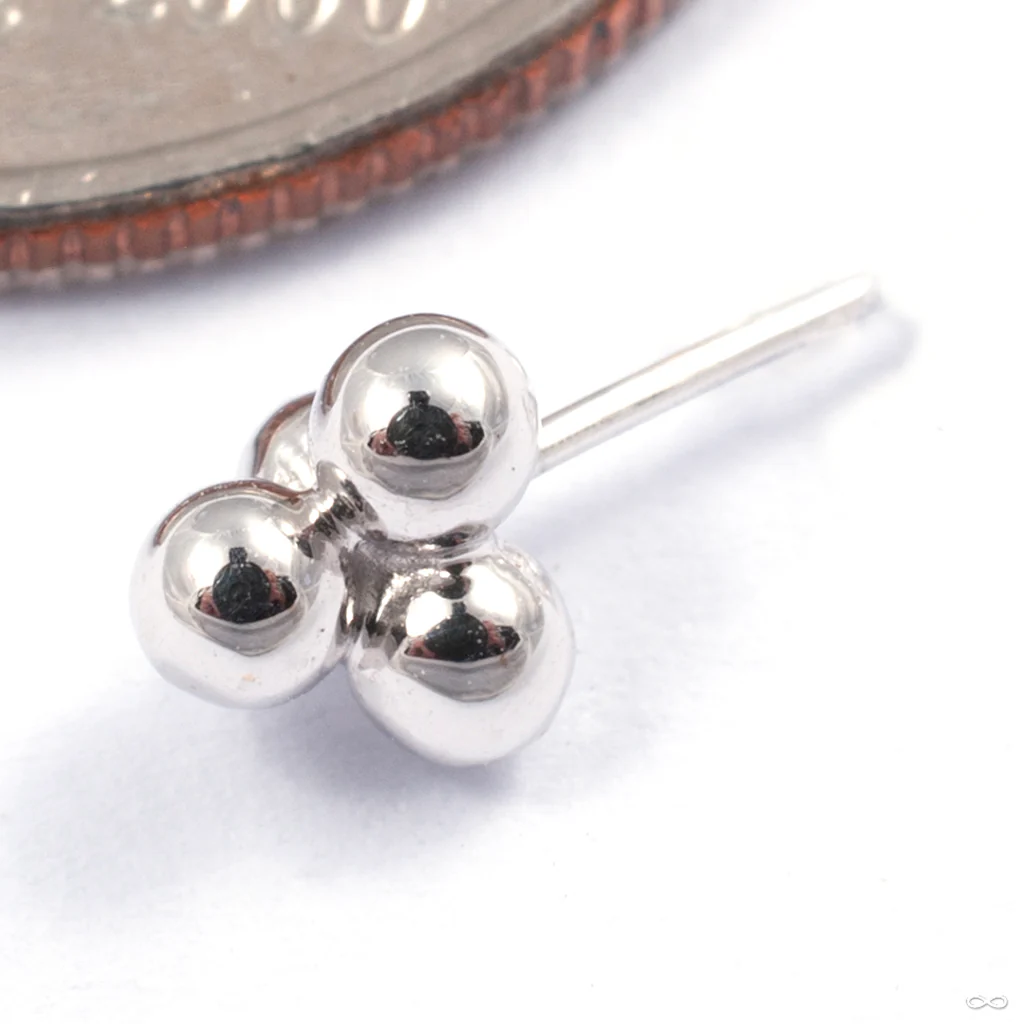 4 Bead Pyramid Press-fit End in Gold from Auris Jewellery