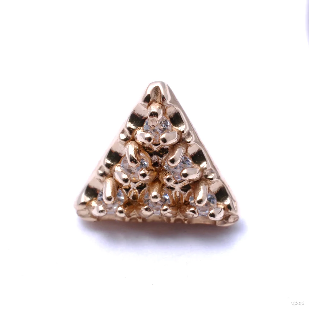6 Stone Triangle Press-fit End in Gold from LeRoi - Image 2