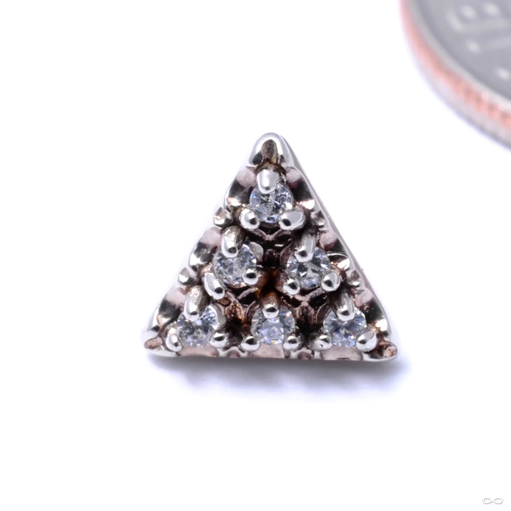 6 Stone Triangle Press-fit End in Gold from LeRoi - Image 3