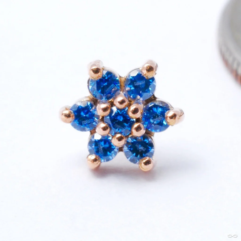 7 Stone Flower Press-fit End in Gold from LeRoi - Image 17