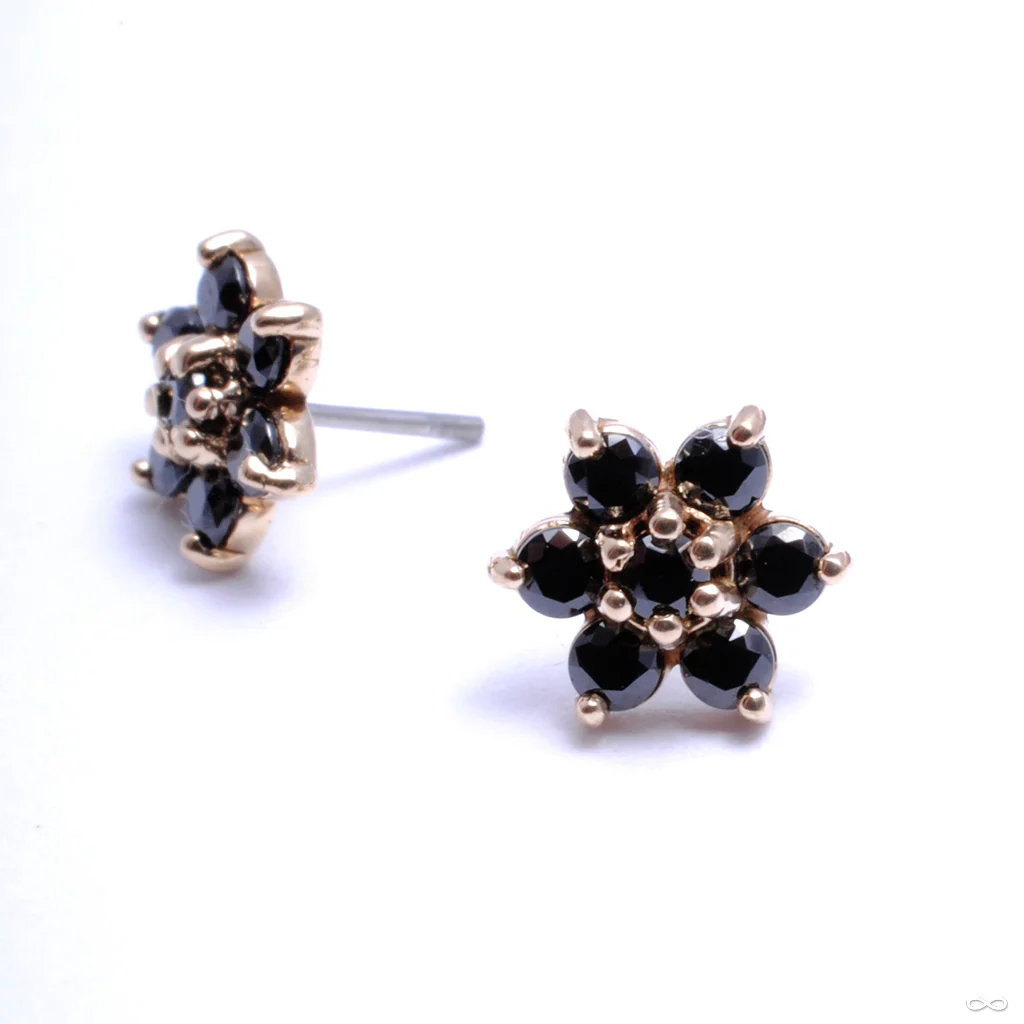 7 Stone Flower Press-fit End in Gold from LeRoi - Image 22