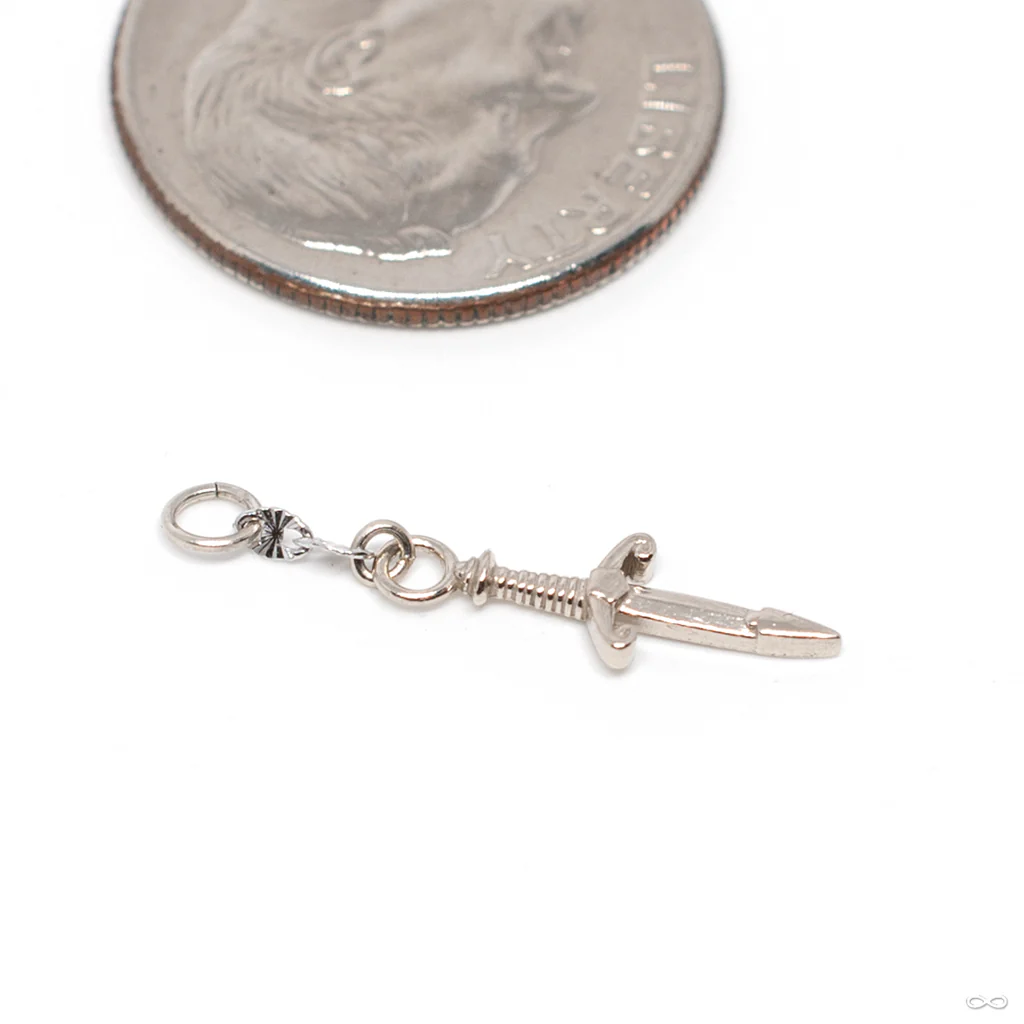 Back Stabber Charm in Gold from Hialeah - Image 3