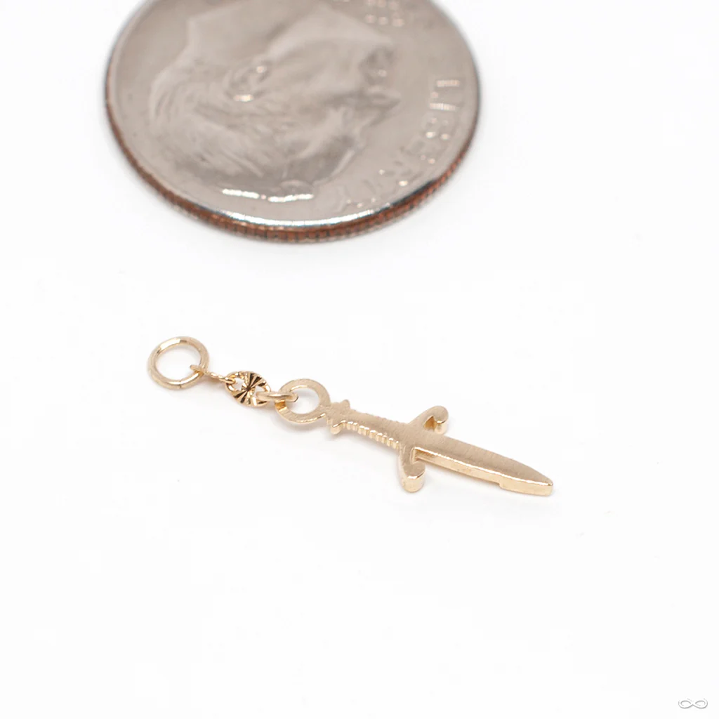 Back Stabber Charm in Gold from Hialeah - Image 5