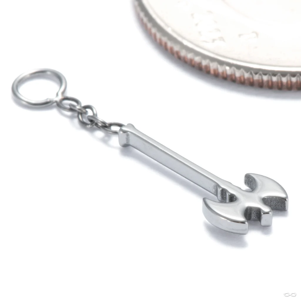 Battle Axe Charm in Titanium from Diablo Organics - Image 2