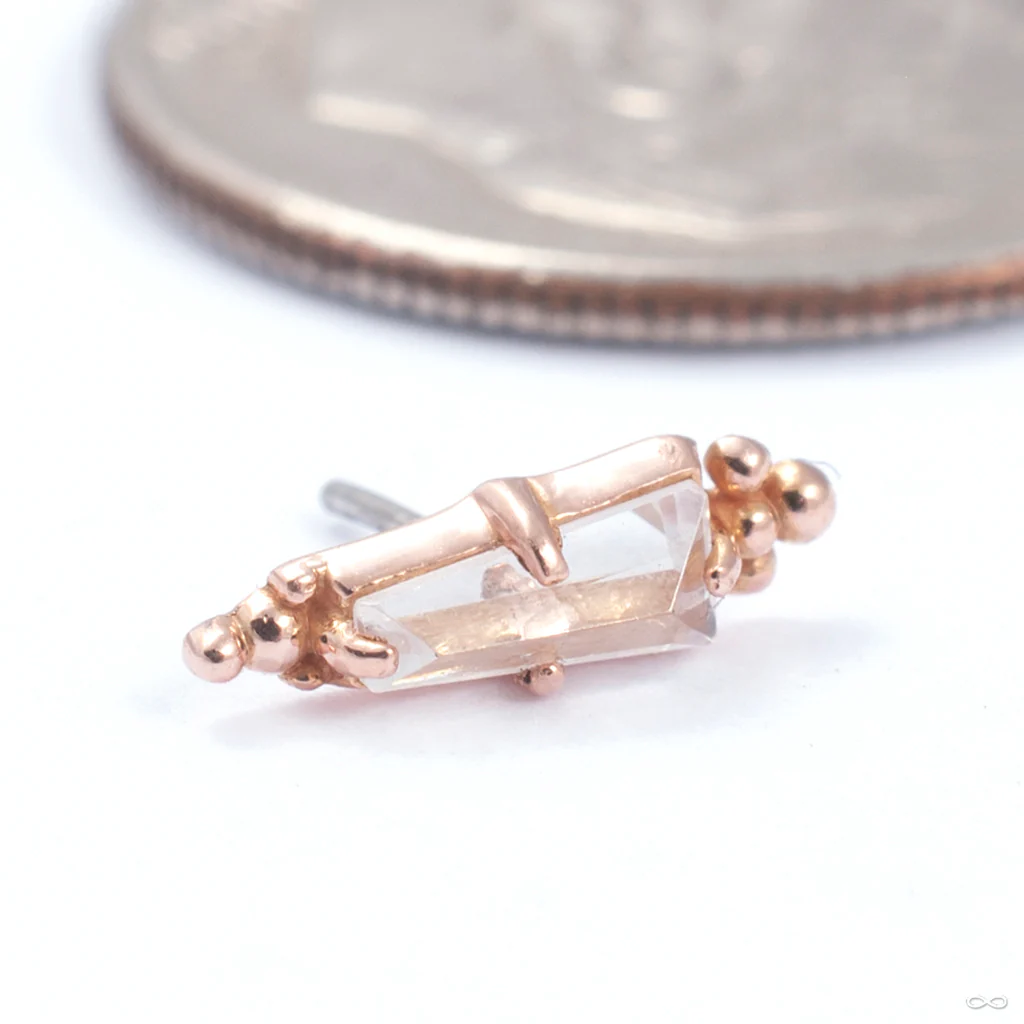 Beaded Baguette Press-fit End in Gold from Sacred Symbols - Image 2