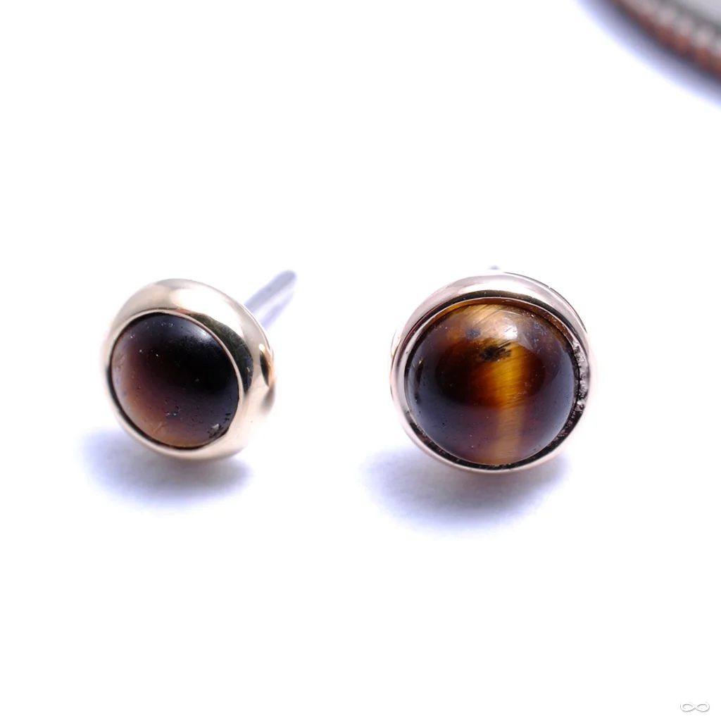Bezel-set Cabochon Press-fit End in Gold from BVLA - Image 11