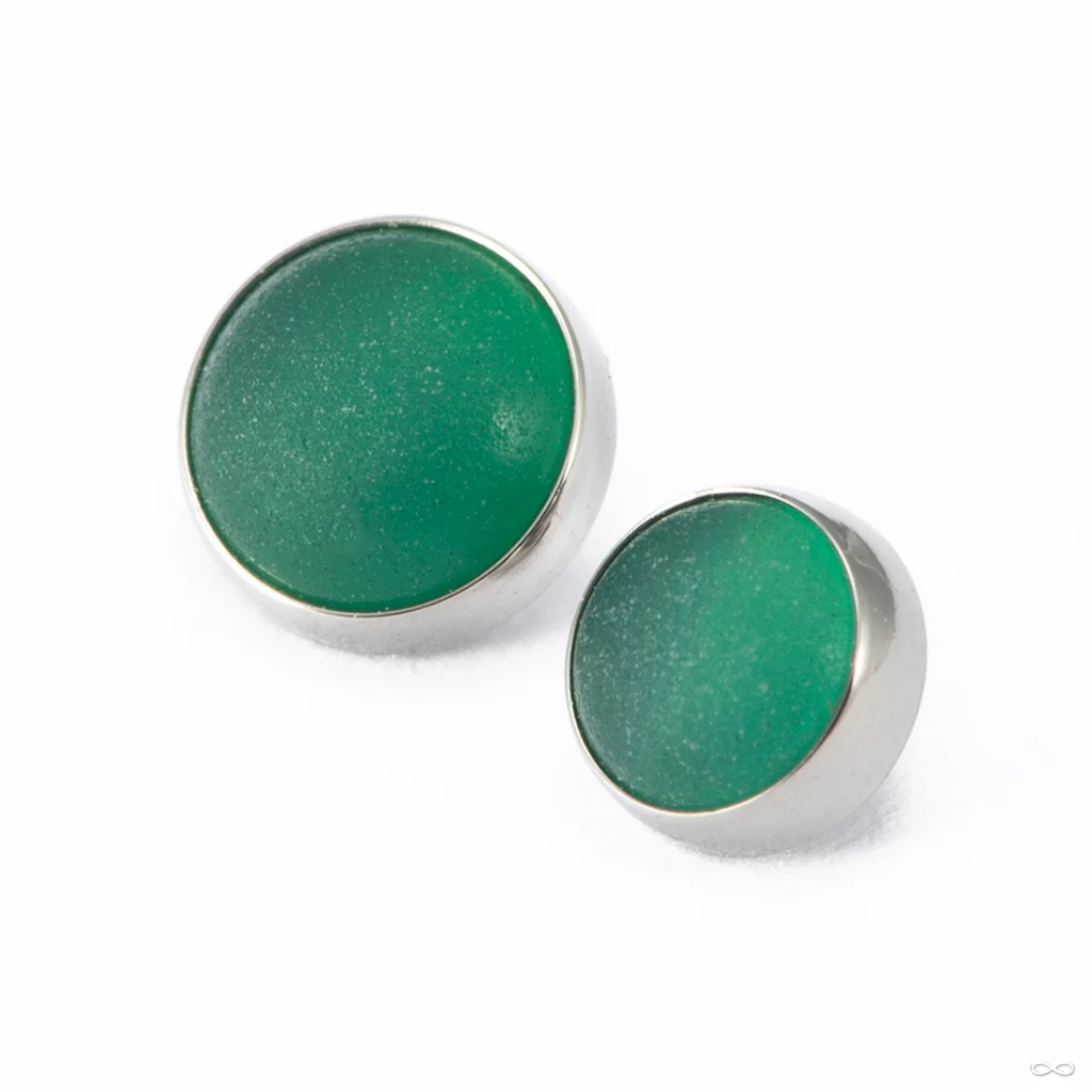 Bezel-set Cabochon Threaded End in Titanium from People's Jewelry - Image 6