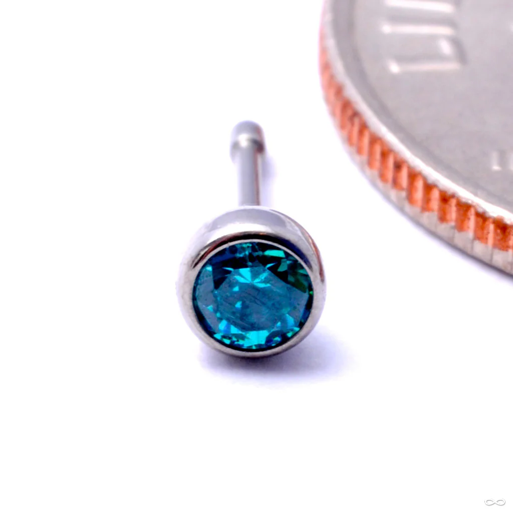 Bezel-set Gemstone Press-fit End in Titanium from NeoMetal - Image 11