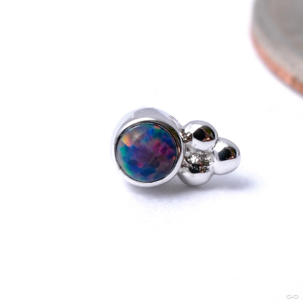 Bezel with 3 Beads Press-fit End in Gold from BVLA - Image 6