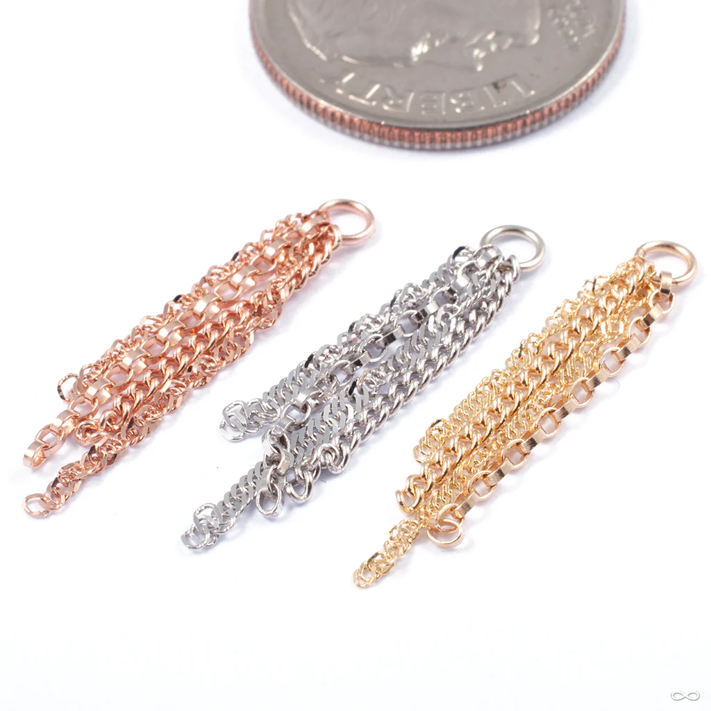 Bit O Texture Tassel Charm in Gold from Hialeah