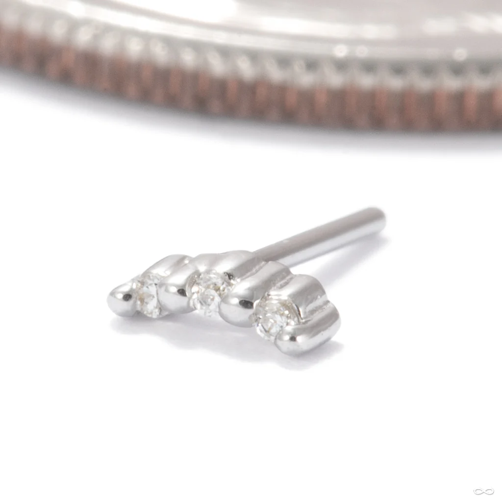 Bitsy Press-fit End in Gold from Ember Body Jewelry - Image 2