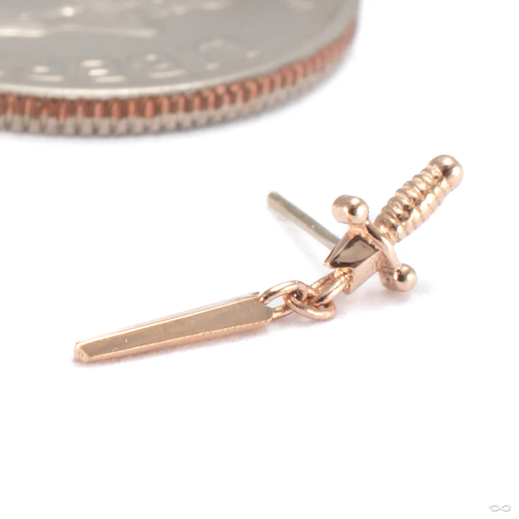 Bitty Needle Press-fit End in Gold from Pupil Hall - Image 2