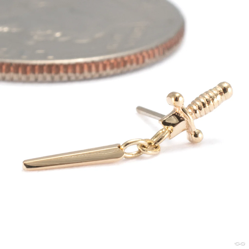 Bitty Needle Press-fit End in Gold from Pupil Hall - Image 4