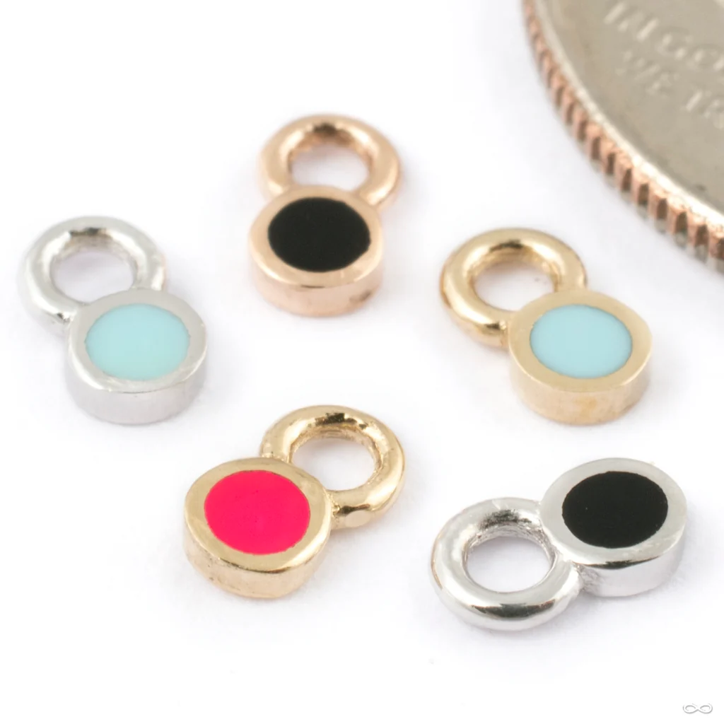 Bitty Polka Charm in Gold from Pupil Hall