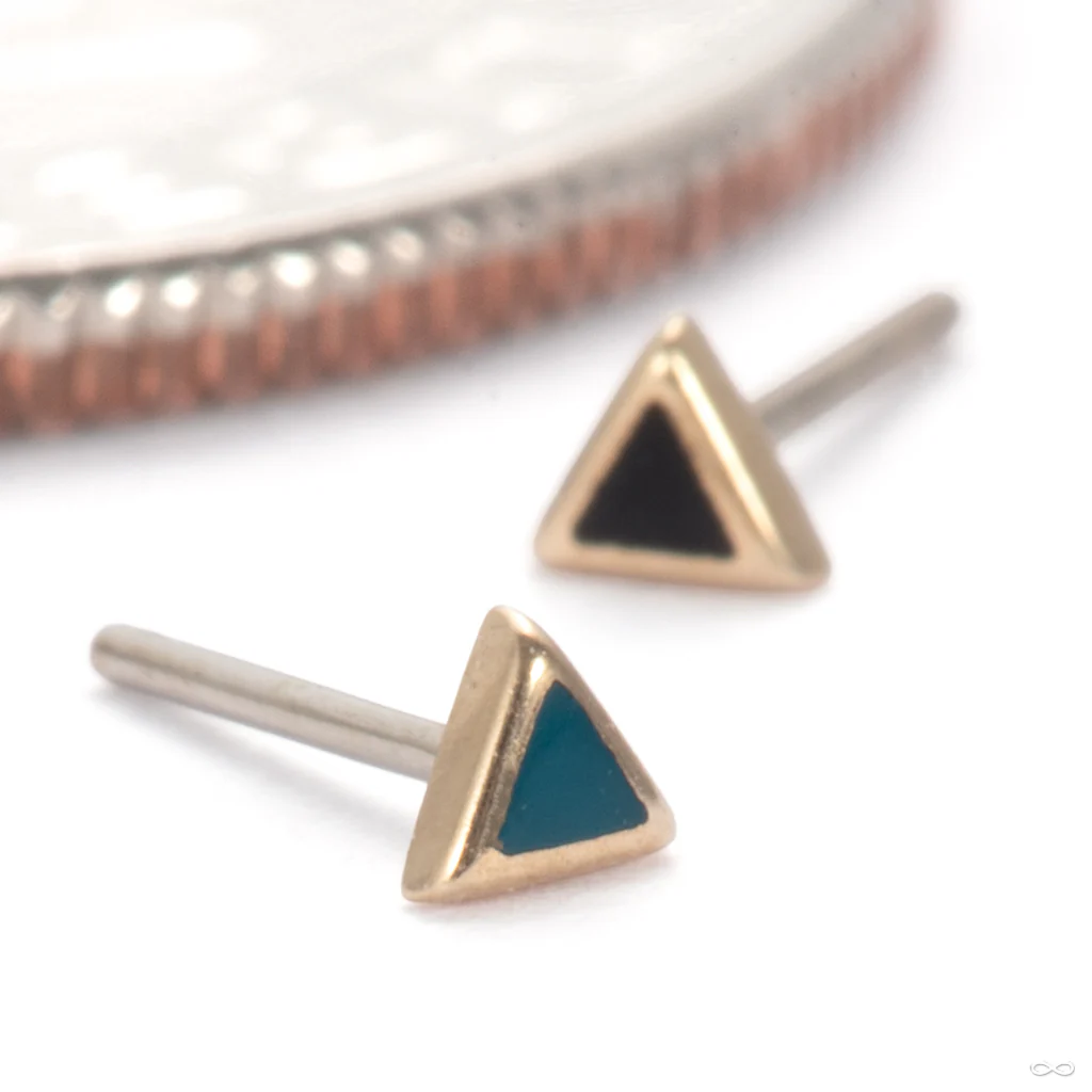 Bitty Toned Tryangle Press-fit End in Gold from Pupil Hall