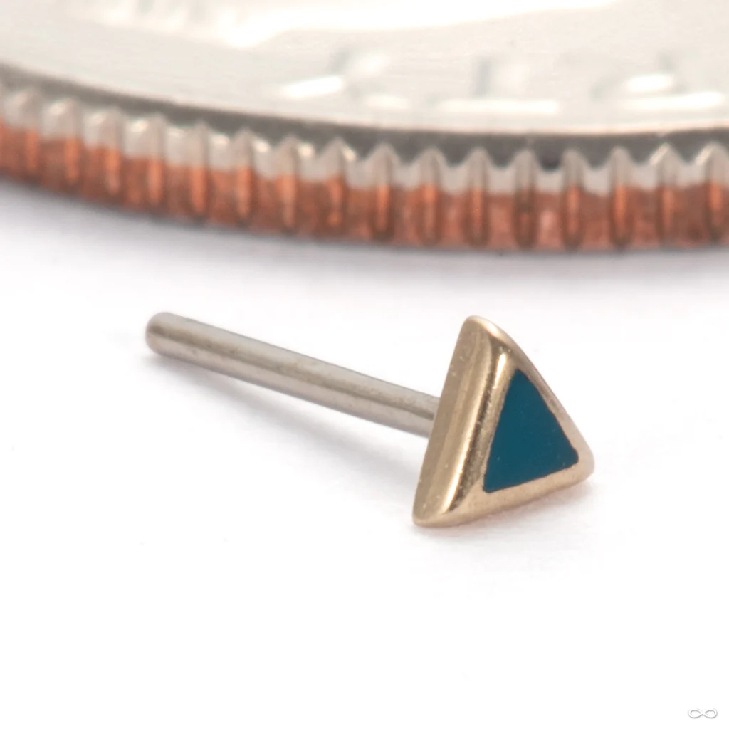 Bitty Toned Tryangle Press-fit End in Gold from Pupil Hall - Image 3