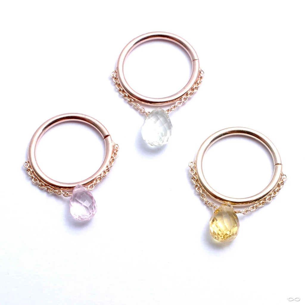 Briolette Seam Ring in Gold from Pupil Hall