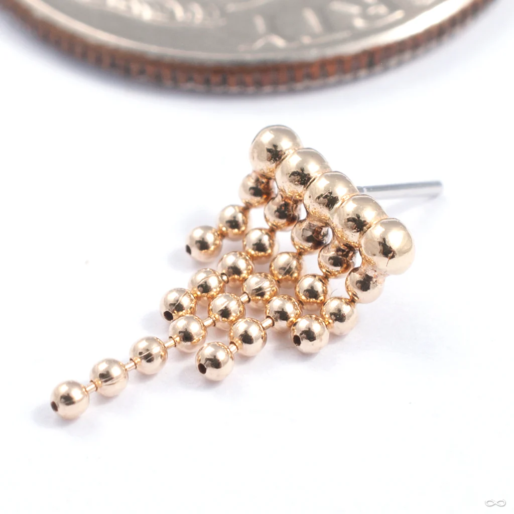Cascade Press-fit End in Gold from Quetzalli