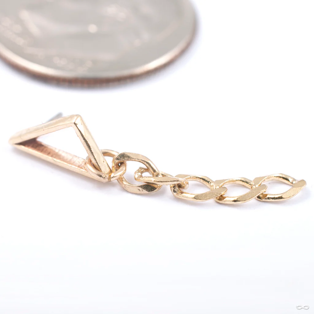 Chained Scalene Press-fit End in Gold from Sacred Symbols - Image 2