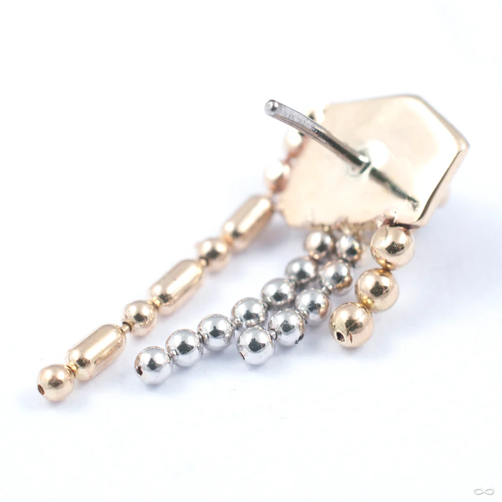 Chained Shield Press-fit End in Gold from Sacred Symbols - Image 2