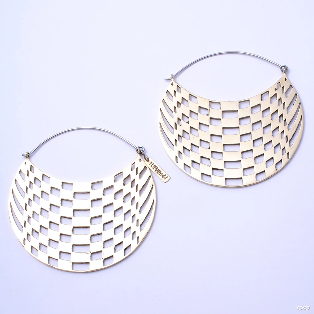 Checkers Hoop Earrings from Eleven44