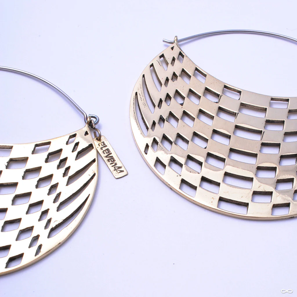 Checkers Hoop Earrings from Eleven44 - Image 2