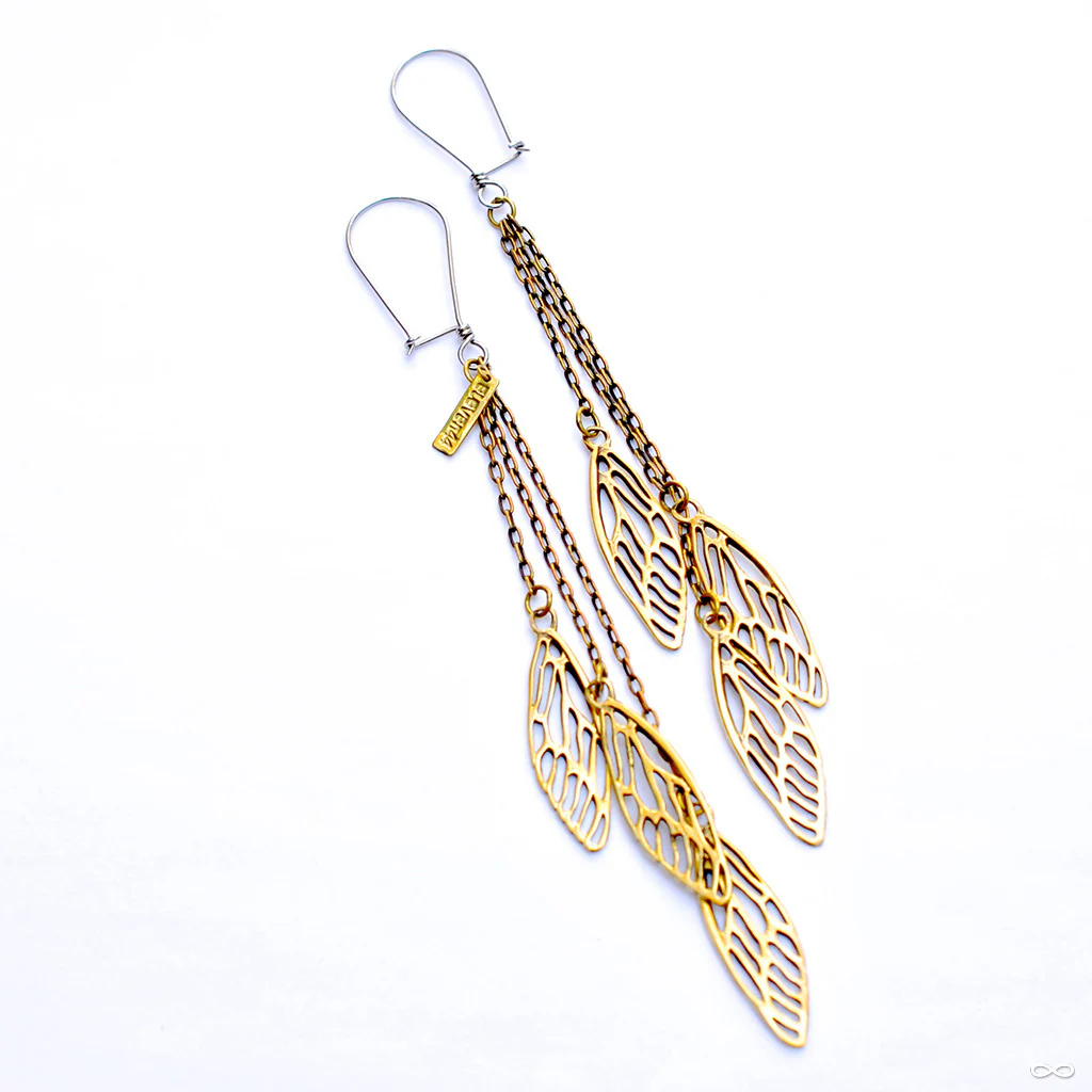 Cicada Wing Triple Earrings from Eleven44