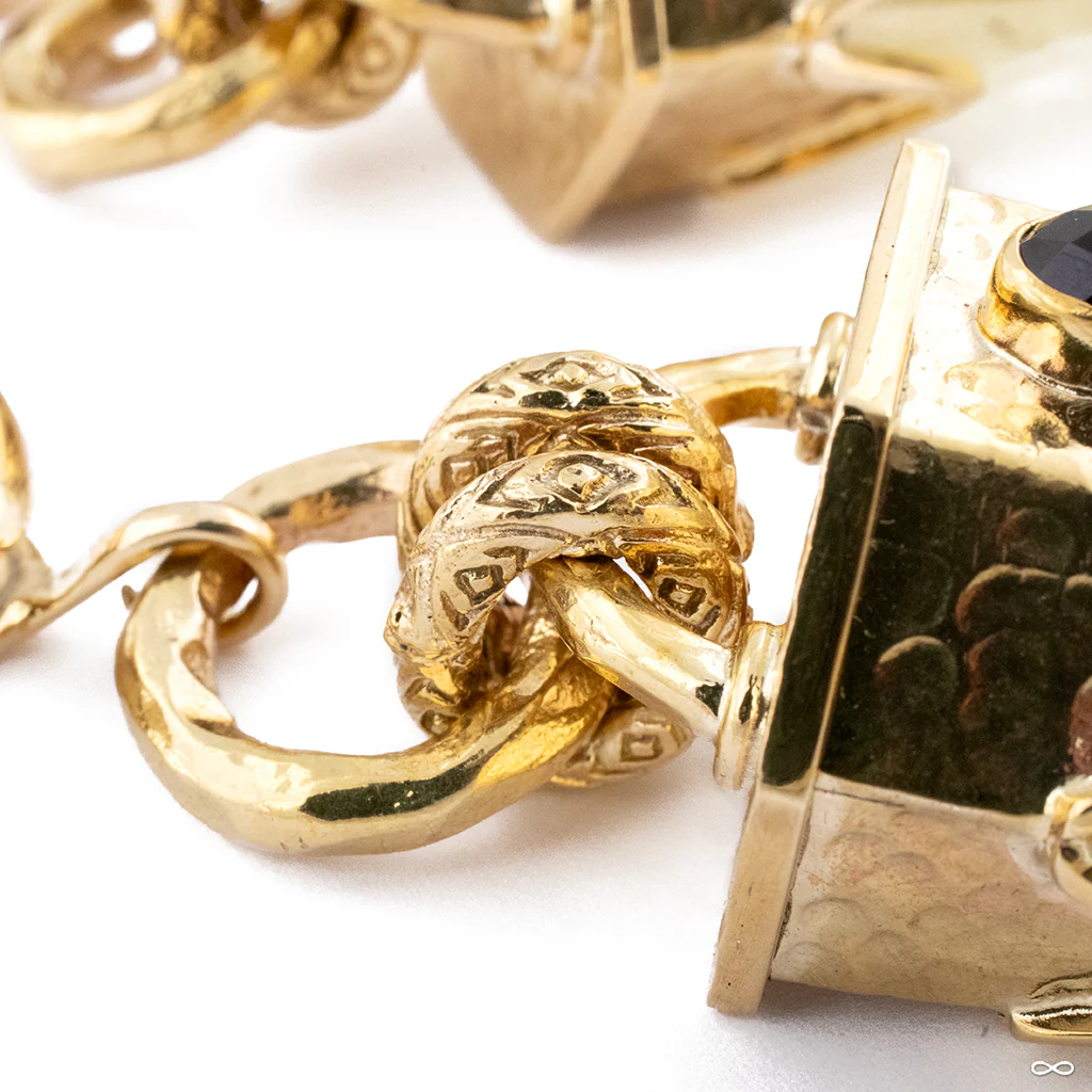 Citrine and Black Obsidian Dangles with Brass Saddle Spreaders from Diablo Organics - Image 3