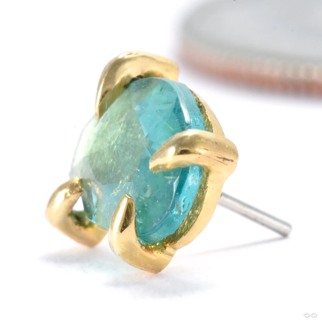 Claw-set Tourmaline Press-fit End in Gold from Quetzalli - Image 10