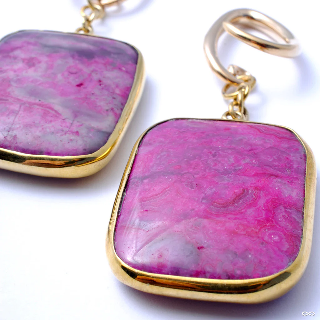 Crazy Lace Agate Rectangle Dangles from Diablo Organics - Image 2