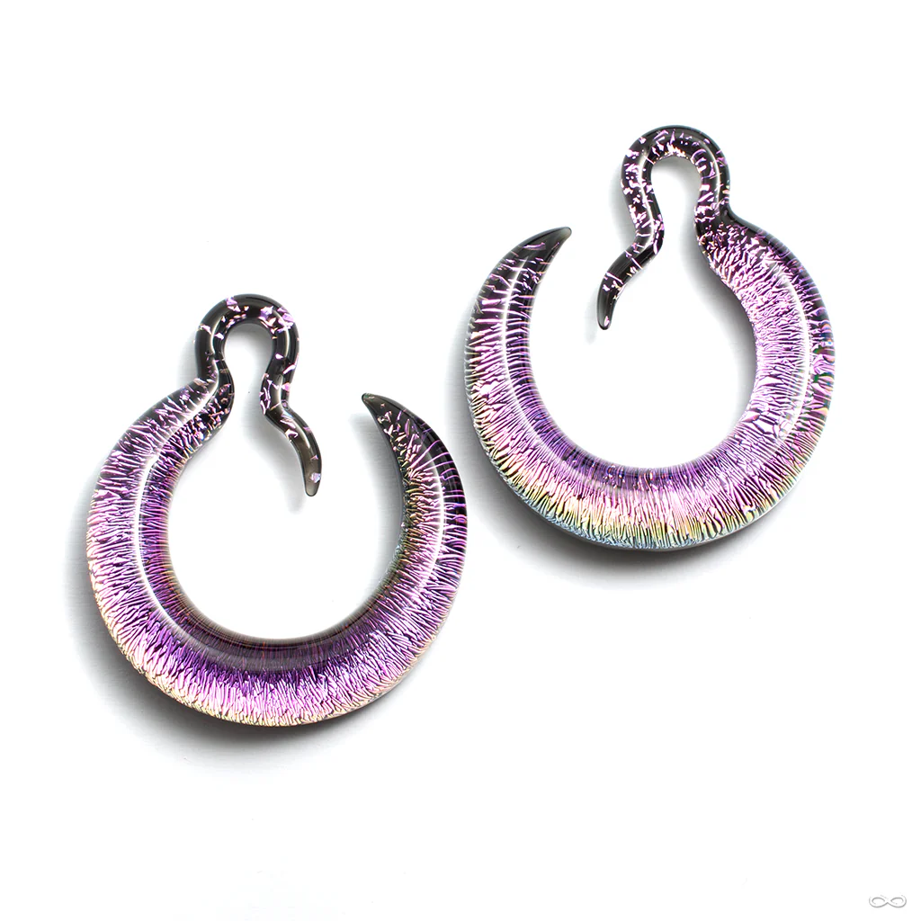 Crescent Dichroic Hoops from Gorilla Glass