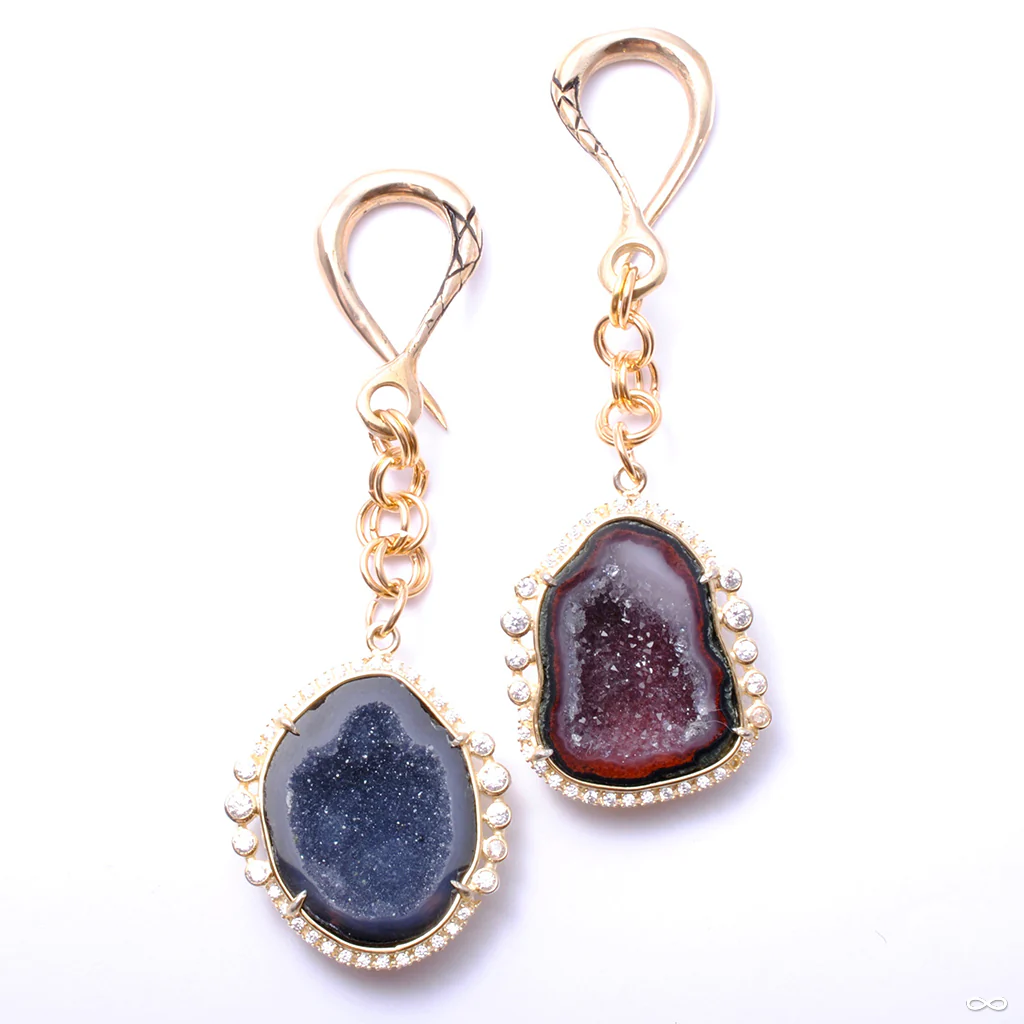 Crossovers with CZ Lined Black Druzy from Oracle
