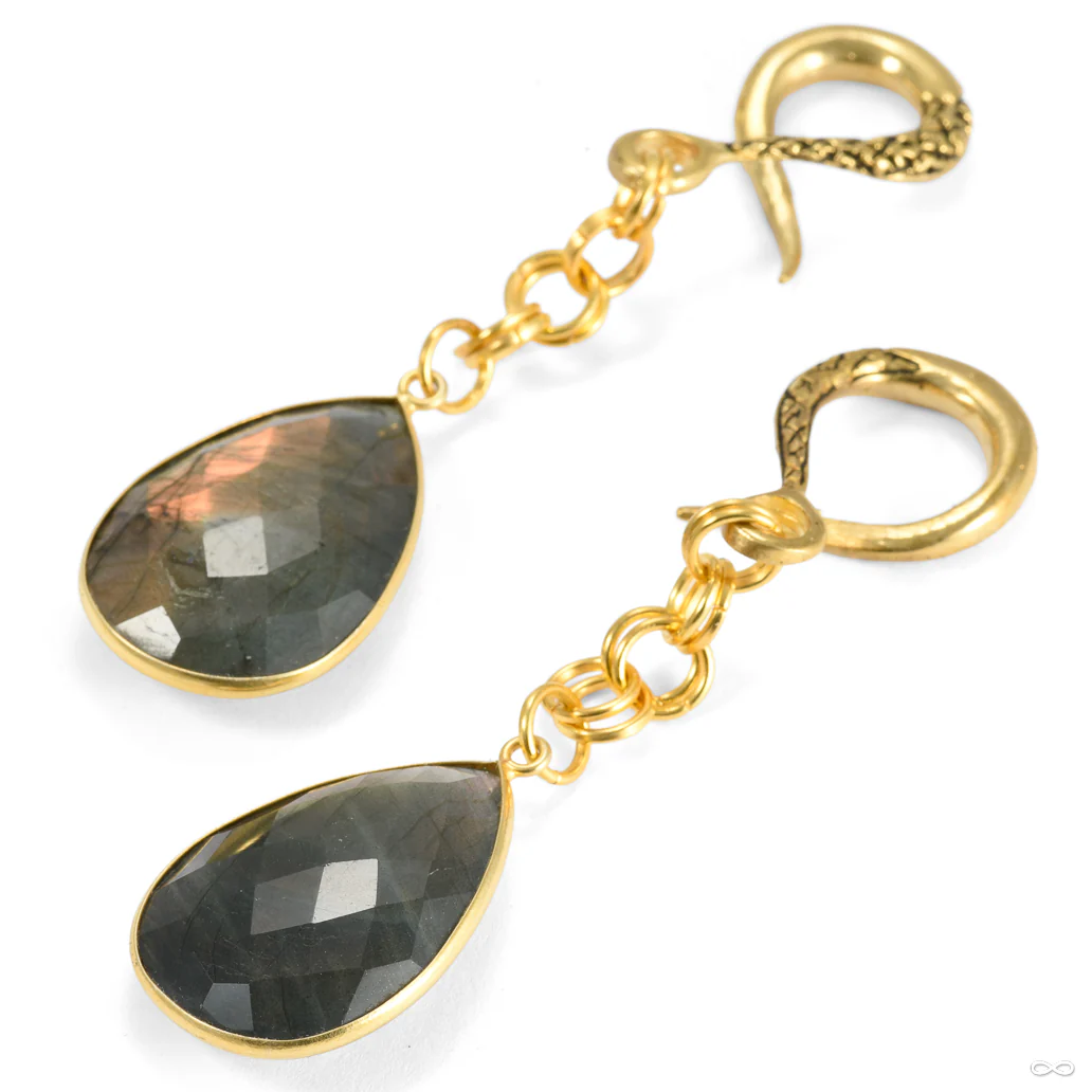 Crossovers with Faceted Labradorite Teardrops from Oracle