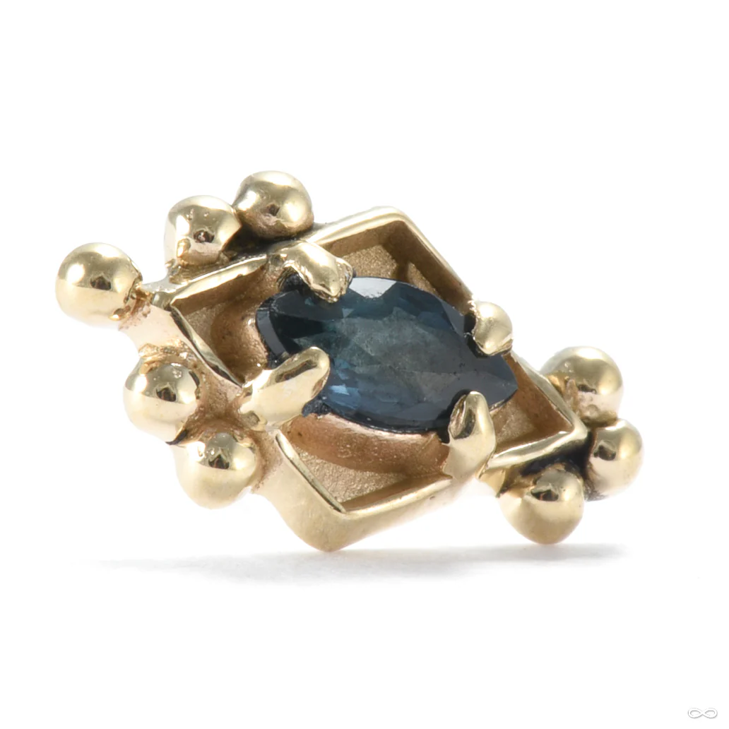 Crowned Medallion Press-fit End in Gold from Sacred Symbols - Image 2