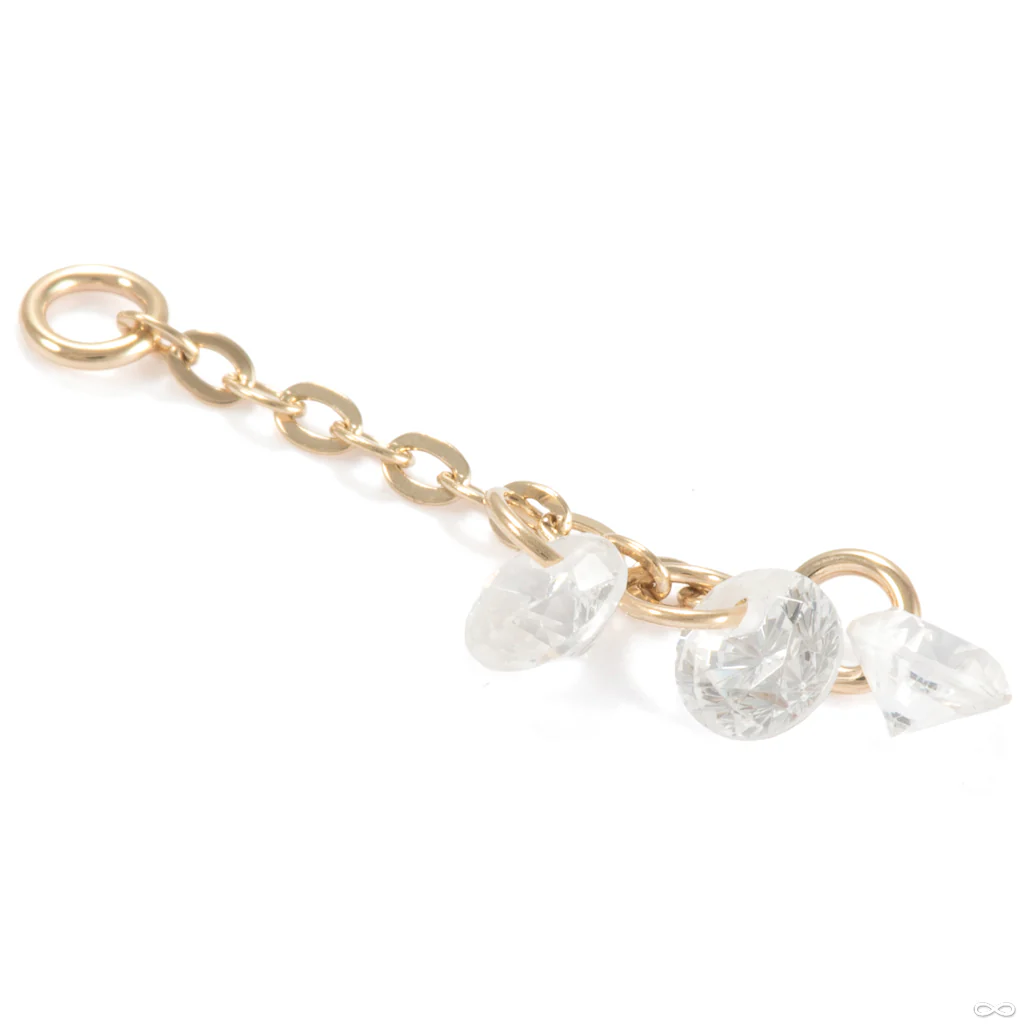 Cry Baby Charm in Gold from Ember Body Jewelry
