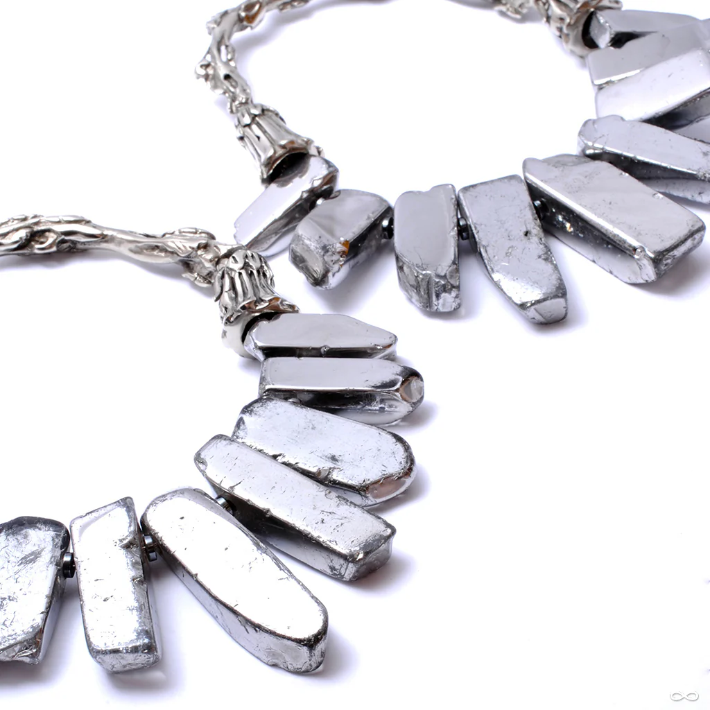 Crystal Hoops with Dipped Chalcedony from Diablo Organics - Image 2