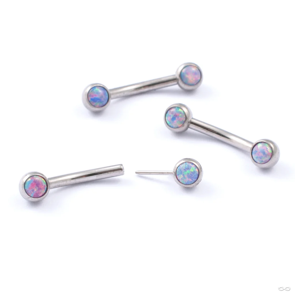 Curved Press-fit Post with Side-set Stones in Titanium from Neometal - Image 10