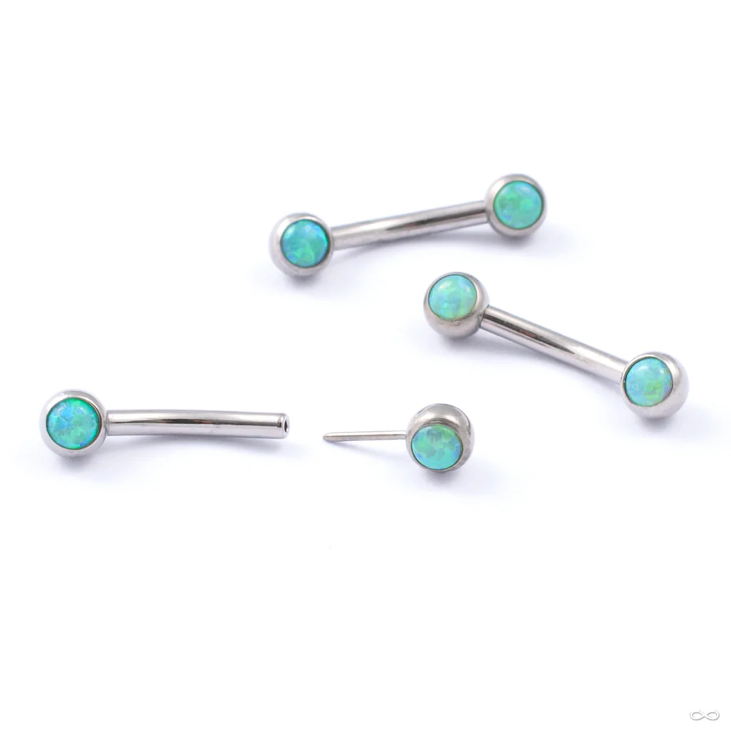 Curved Press-fit Post with Side-set Stones in Titanium from Neometal - Image 12