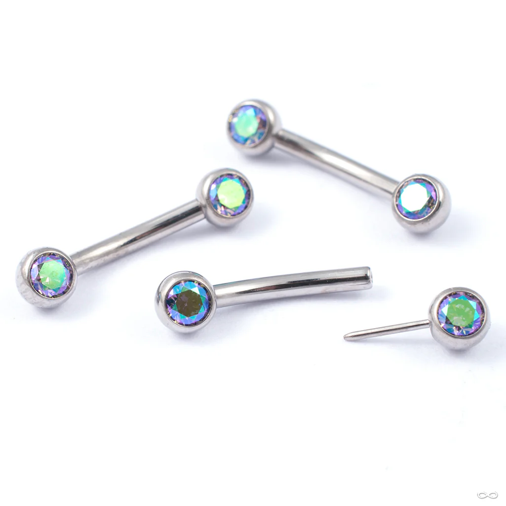 Curved Press-fit Post with Side-set Stones in Titanium from Neometal - Image 16