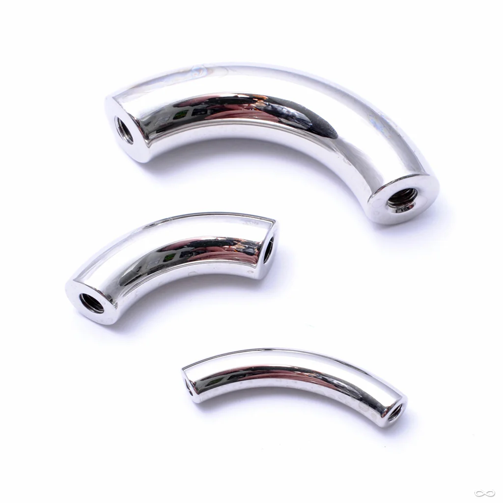 Curved Threaded Barbell Shaft in Stainless Steel from Anatometal - Image 3