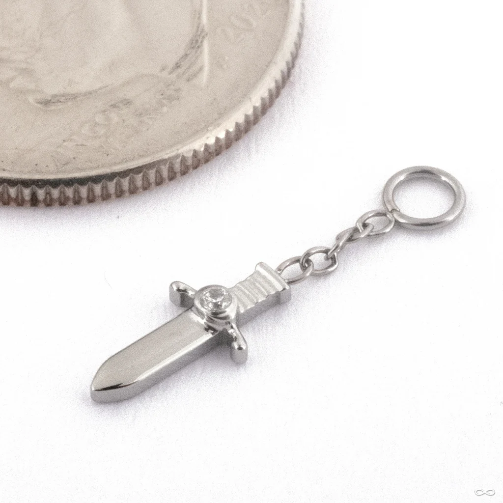 Dagger Charm in Titanium from Diablo Organics - Image 2