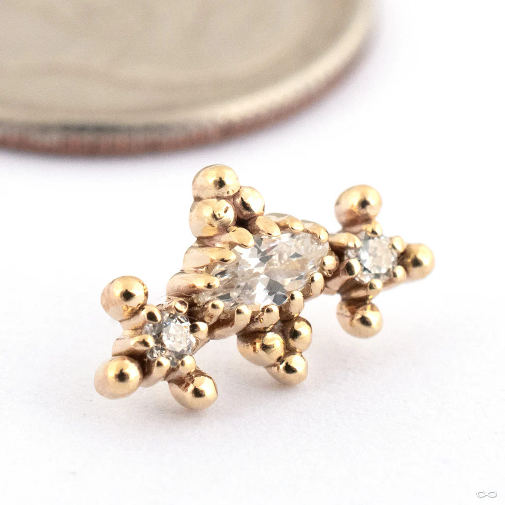 Diadem Press-fit End in Gold from Sacred Symbols - Image 2