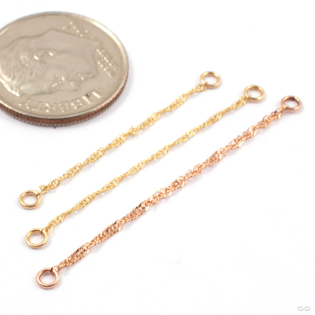 Diamond-cut Singapore Chain in Gold from Jewelry This Way