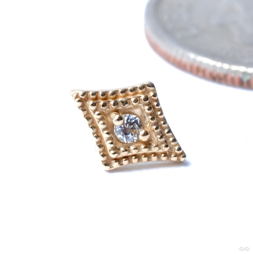 Diamond Double Millgrain Press-fit End in Gold from LeRoi - Image 8