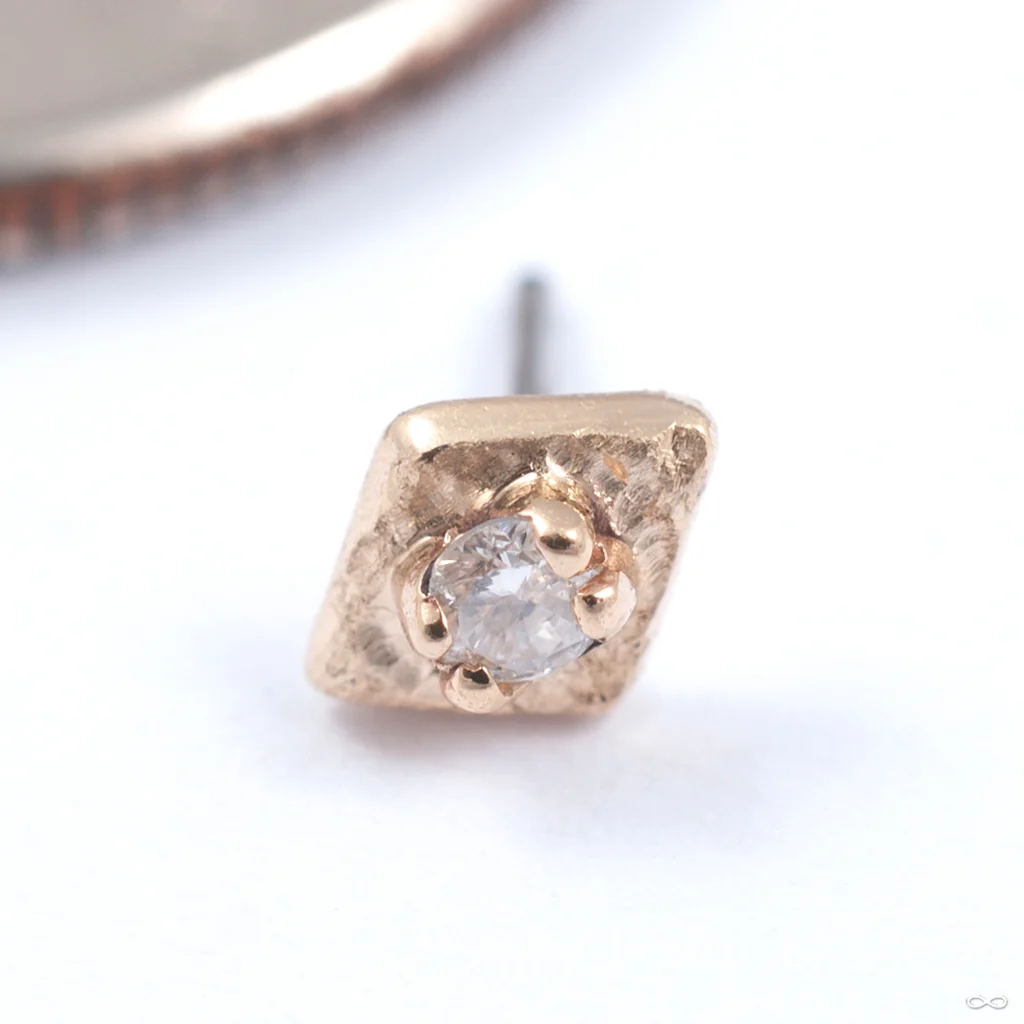 Diamond in the Rough Press-fit End in Gold from Sacred Symbols