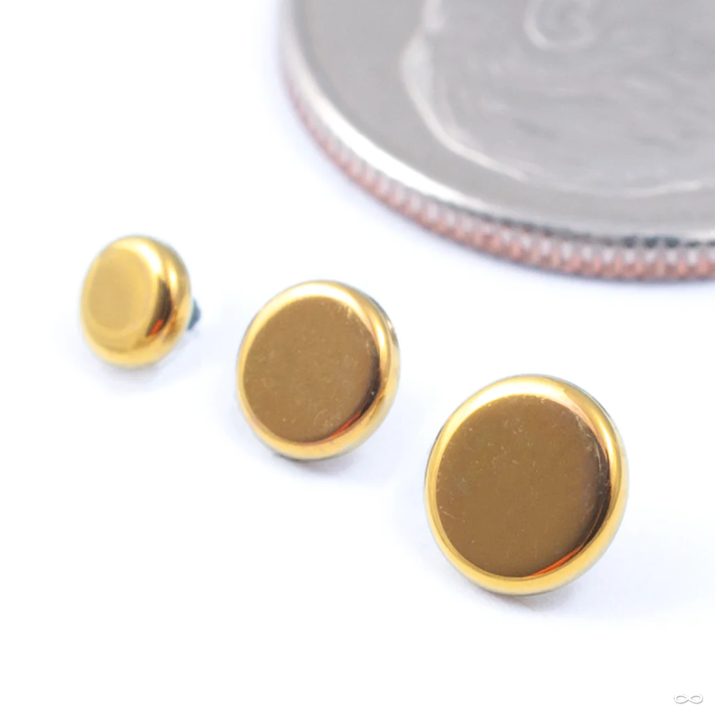 Disk Threaded End in Titanium Anodized Gold from Anatometal - Image 2